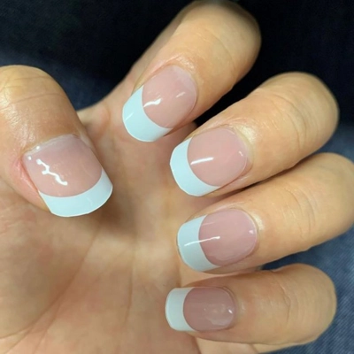 French Tips Semi Cured Gel Wraps