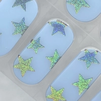 Star Shine Blue Semi Cured Gel Wraps