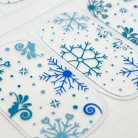 Dendrite Blue Semi Cured Gel Wraps