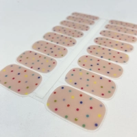 Rainbow Dots Semi Cured Gel Wraps