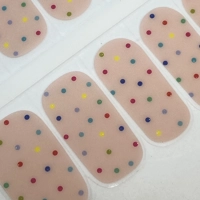 Rainbow Dots Semi Cured Gel Wraps