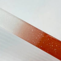 Premium Duo Glass Nail File - Red/Glitter
