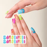 Neon Waves Semi Cured Gel Wraps