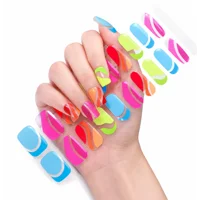Neon Waves Semi Cured Gel Wraps