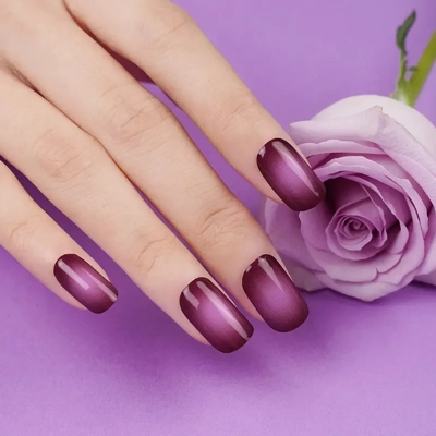 Plum Aura Semi Cured Gel Wraps