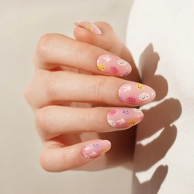 Bunny Kisses and Easter Wishes Semi Cured Gel Wraps