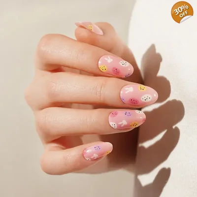 Bunny Kisses and Easter Wishes Semi Cured Gel Wraps