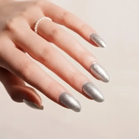 Partywear Silver Semi Cured Gel Wraps