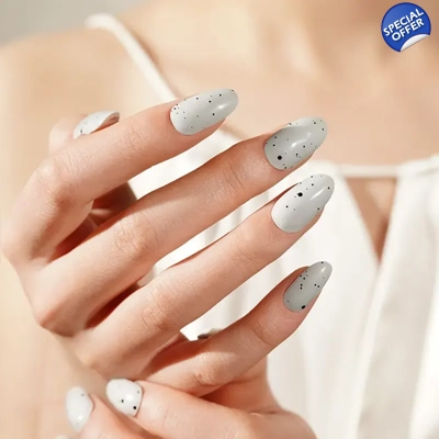 Eggshell Stone Grey Semi Cured Gel Wraps