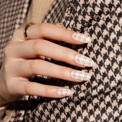 Houndstooth Semi Cured Gel Wraps
