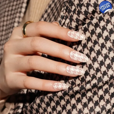 Houndstooth Semi Cured Gel Wraps