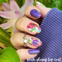 Crimson Floral Ombre