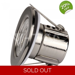 5W LED Fire Rated Downlight Satin Nickel Dimmabl..