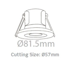 5W LED Fire Rated Downlight Chrome Dimmable 4000K SKU: 8176 | VT: VT-855