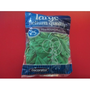 Balloons Green 30cm Pack of 25