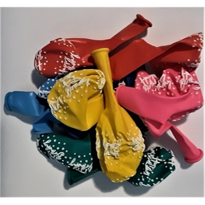 Balloons Happy Birthday 25cm Pack of 12