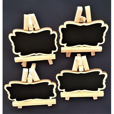 Blackboard Easels 7cm x 9cm Pack of 4 title=