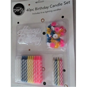 Candles 40 pieces Assorted
