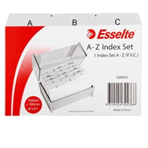 Card Index Dividers Esselte PVC 152x102