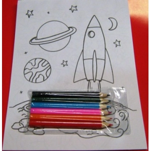 Colouring Sheets 6 sheets and 6 colouring pencils