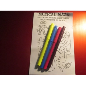 Colouring Pack with 4 sheets and 4 markers