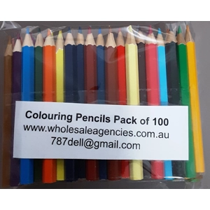 Colour Pencils Half Size x 100 Bulk