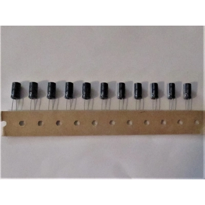 Capacitor Electro 10uf 100v Bulk Pack of 25 title=