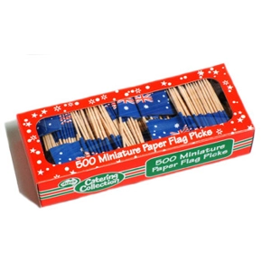 Flag Toothpicks - Australia Box of 500