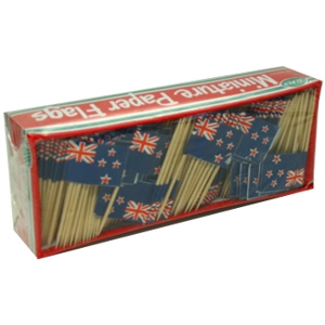 Flag Toothpicks - New Zealand Box of 500