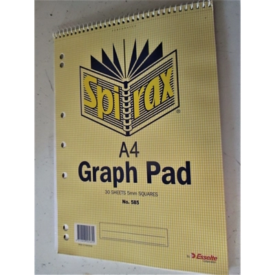 Graph Pad Spirax A4 # 585 title=