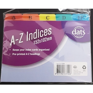 Indicies A-Z 152mm x 102mm