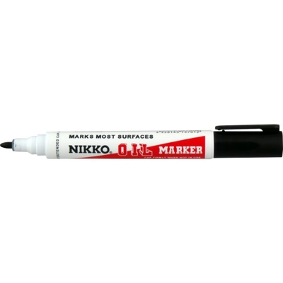 Nikko Markers Bullet Tip Black Box of 12 title=
