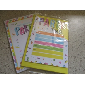 Party Invites Pack of 10 with envelopes