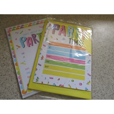 Party Invites Pack of 10 with envelopes title=