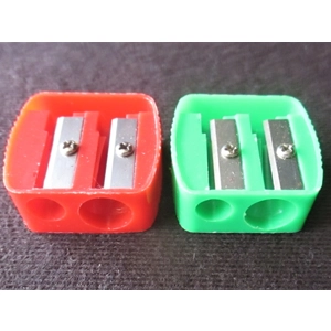 Pencil Sharpeners Twin Hole Assorted Colours