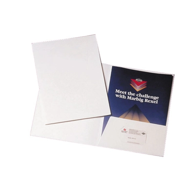 Presentation Folders Pack of 5 White title=