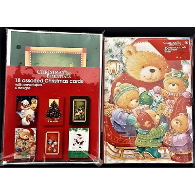 Chrtistmas Cards Pack of 18 title=