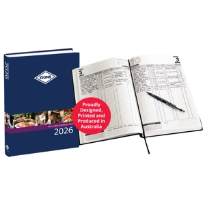Table Booking Diary 2026 Zion Available Now