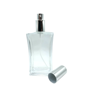 100ml Empty Glass Perfume Bottles Clear - Rectangular