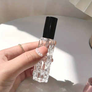 10ml Empty Glass Perfume Bottle Spray Bottle Crystal Effect - Pocket Travel Size