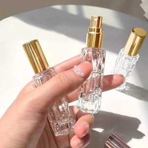 10ml Empty Glass Perfume Bottle Spray Bottle Crystal Effect - Pocket Travel Size