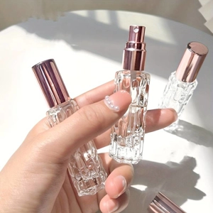 10ml Empty Glass Perfume Bottle Spray Bottle Crystal Effect - Pocket Travel Size