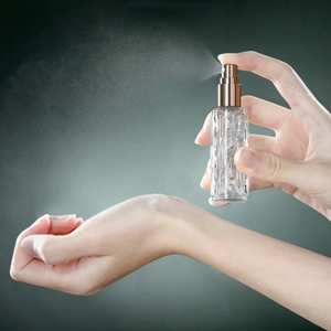10ml Empty Glass Perfume Bottle Spray Bottle Crystal Effect - Pocket Travel Size