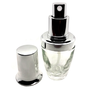 Empty Glass Perfume Bottle Conical with Silver Fine Mist Atomiser