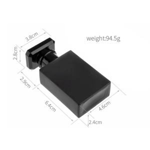 30ml Black Perfume Bottle Empty Atomiser Rectangular