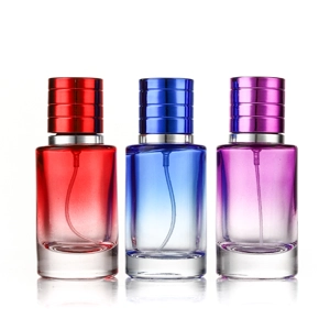 50ml Glass Perfume Bottle Gradient Empty Cylindrical Bottle Fine Mist Atomiser