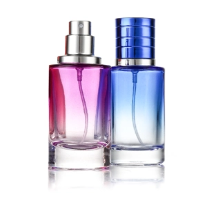 50ml Glass Perfume Bottle Gradient Empty Cylindrical Bottle Fine Mist Atomiser