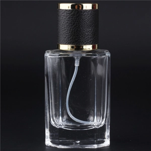 40ml Empty Glass Perfume Spray Bottle Atomiser Refillable Black-Gold Cap