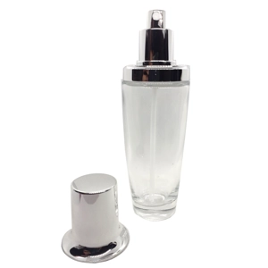 Empty Glass Perfume Bottle Conical with Silver Fine Mist Atomiser
