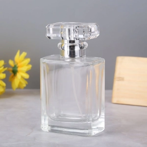 50ml Empty Glass Perfume Spray Bottle - Atomiser Rectangular